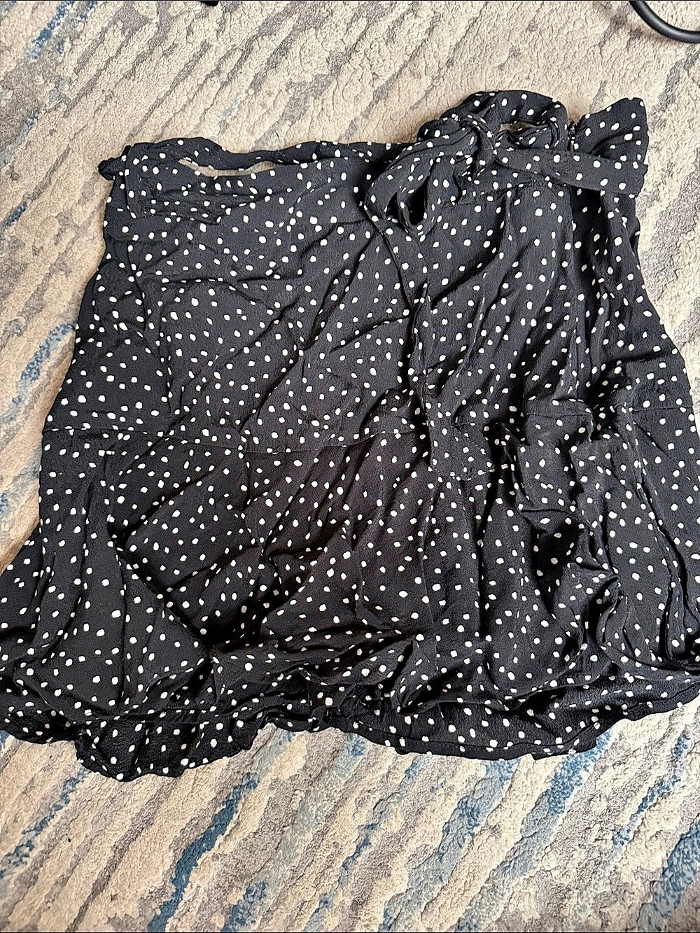 Polka Dot Mini Skirt in Black & White